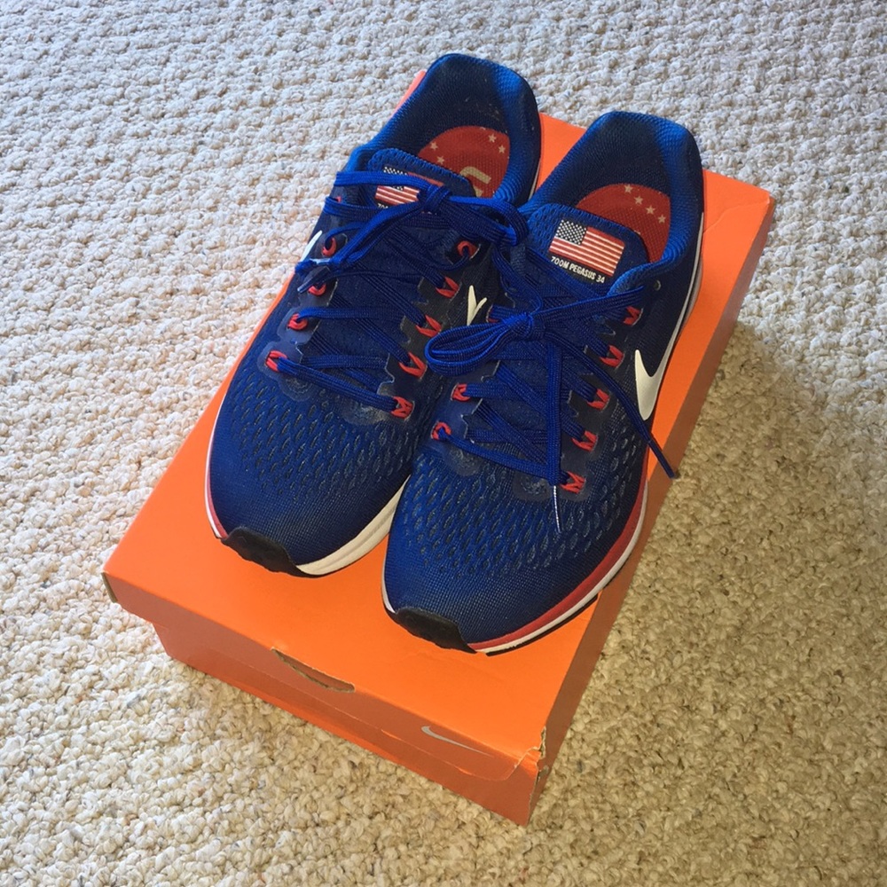 Nike USA pegasus 34 Olympic zoom elite usatf flag sneakers soccer shoes 7.5 41